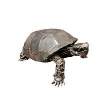Load image into Gallery viewer, "Desert Tortoise  – Handcrafted metal sculpture by David Groenjes featuring a detailed desert tortoise made from reclaimed metal, inspired by Southwestern wildlife."