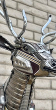 Load image into Gallery viewer, Detailed close-up of Buck De Lux’s steampunk metal gears and mechanical elements, showcasing expert craftsmanship and industrial design