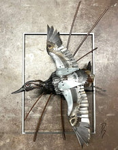 Load image into Gallery viewer, "Steel Canvas" by David Groenjes – a striking metal sculpture available at Ian Russell Gallery in Prescott, AZ. This 36" tall x 24" wide handcrafted piece showcases intricate metalwork, blending industrial artistry with contemporary design.