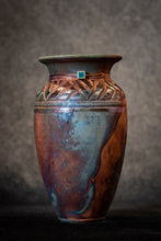 Load image into Gallery viewer, Large Vase-  Multi Colored Copper (Not Glazed)