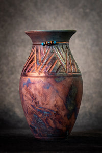 Large Vase-  Multi Colored Copper (Not Glazed)