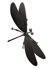 Load image into Gallery viewer, Large  Handcrafted Metal Dragonfly Wall Sculpture