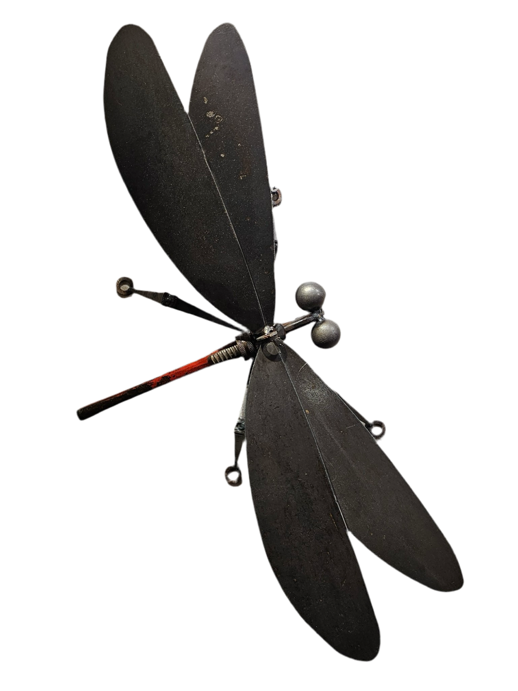 Large  Handcrafted Metal Dragonfly Wall Sculpture