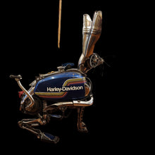 Load image into Gallery viewer, “Bad to the Bone”  – Steampunk Metal Rabbit Sculpture by Paul Klaine | Ian Russell Gallery