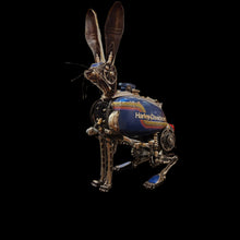Load image into Gallery viewer, “Bad to the Bone”  – Steampunk Metal Rabbit Sculpture by Paul Klaine | Ian Russell Gallery