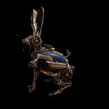 Load image into Gallery viewer, “Bad to the Bone”  – Steampunk Metal Rabbit Sculpture by Paul Klaine | Ian Russell Gallery