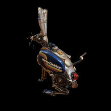 Load image into Gallery viewer, “Bad to the Bone”  – Steampunk Metal Rabbit Sculpture by Paul Klaine | Ian Russell Gallery