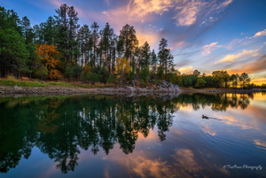 Autumn Sunset Reflections at Goldwater Lake 1