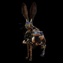 Load image into Gallery viewer, “Bad to the Bone”  – Steampunk Metal Rabbit Sculpture by Paul Klaine | Ian Russell Gallery