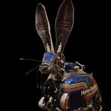Load image into Gallery viewer, “Bad to the Bone”  – Steampunk Metal Rabbit Sculpture by Paul Klaine | Ian Russell Gallery