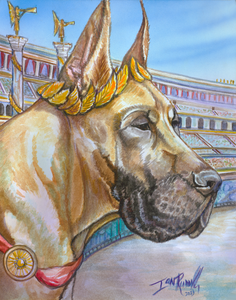 Original Watercolor Painting "Caesar"