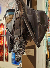 Load image into Gallery viewer, Flying Fox – Handcrafted metal sculpture by David Groenjes featuring a stylized flying fox rendered in reclaimed metal, available at Ian Russell Gallery in Prescott, AZ