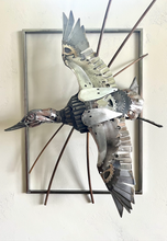 Load image into Gallery viewer, &quot;Steel Canvas&quot; by David Groenjes – a striking metal sculpture available at Ian Russell Gallery in Prescott, AZ. This 36&quot; tall x 24&quot; wide handcrafted piece showcases intricate metalwork, blending industrial artistry with contemporary design.