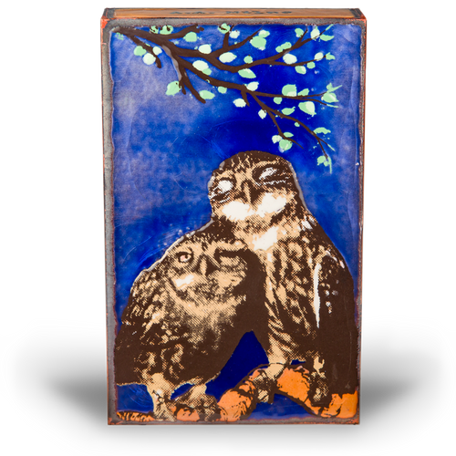 Houston Llew Spiritile 172 Feather Friends – Retired Art Tile with Birds