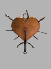 Load image into Gallery viewer, To Drill Your 🌺 steampunk metal heart sculpture displayed at Ian Russell Gallery, highlighting its unique combination of industrial and love-themed design