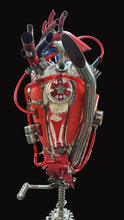 Load image into Gallery viewer, “Kick Start My Heart steampunk metal sculpture by Paul Klaine, reclaimed steel anatomical heart with gauges, gears, and industrial detailing.”