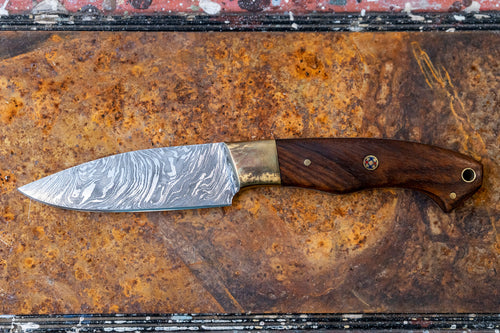 Filet Knife- Walnut and Damascus Steel