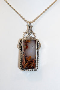 Sterling Silver Picture Agate Pendant