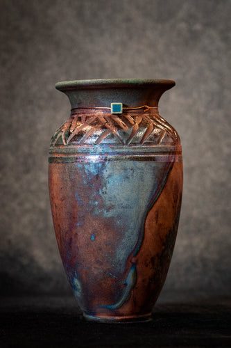 Large Vase-  Multi Colored Copper (Not Glazed)