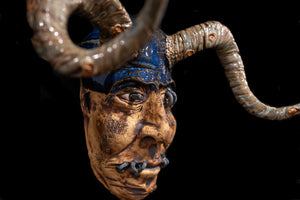 Blue Mask with Horns
