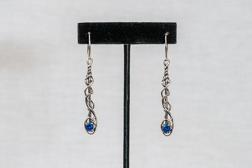 Sterling Silver Cast Earrings (E11-with stone)