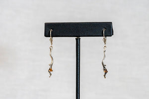 Sterling Silver Cast Earrings (E006-with stone)