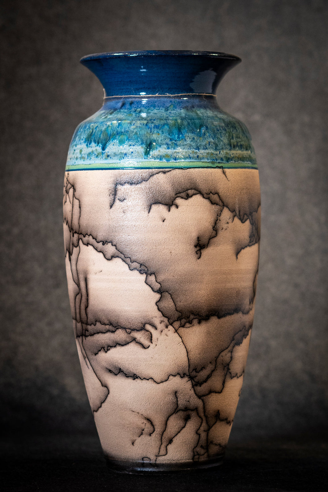 XXL Vase- Blue Glazed – Ian Russell Gallery