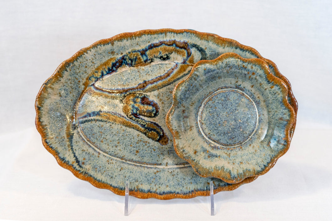 Small Oval Chip/Dip Dish