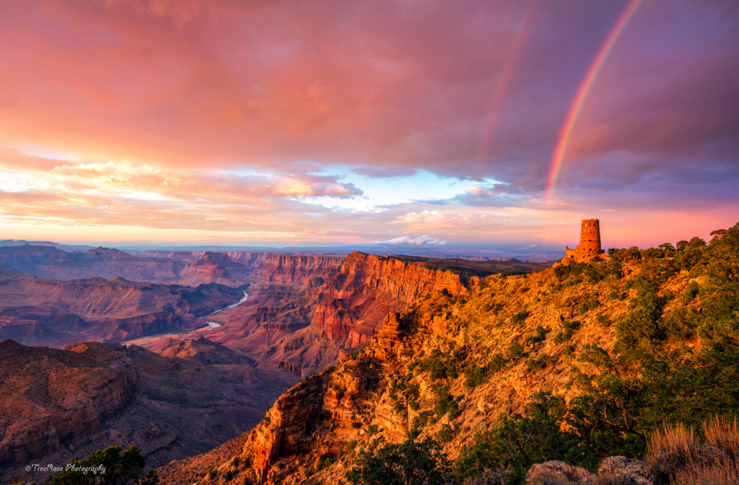 Double Rainbow at Grand Canyon