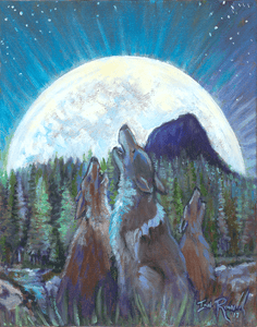 Original Oil Painting "Howling Home"