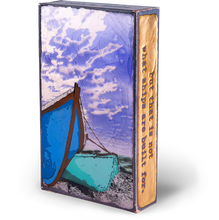 Load image into Gallery viewer, Back of Houston Llew Spiritile #274 ‘Sea Worthy’ – Engraved quote about the courage of the sea, featuring Houston Llew’s signature craftsmanship.